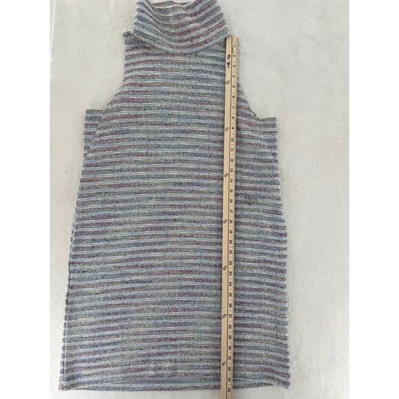 Anthropologie Akemi + Kin Dress Mock Turtleneck Sleeveless Woven Stripe Small - Picture 9 of 12